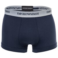 EMPORIO ARMANI Herren Boxershorts, 2er Pack - Trunks, Unterwäsche, Stretch Cotton Grau/Marine S