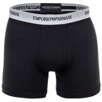 EMPORIO ARMANI Herren Boxershorts, 2er Pack - Boxer, Unterwäsche, Stretch Cotton Schwarz/Grau S