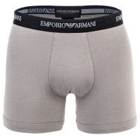EMPORIO ARMANI Mens Boxer Shorts, 2 Pack - Boxer, Underwear, Stretch Cotton Black/Grey S (Small)