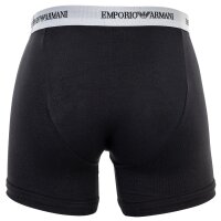 EMPORIO ARMANI Mens Boxer Shorts, 2 Pack - Boxer, Underwear, Stretch Cotton Black/Grey S (Small)