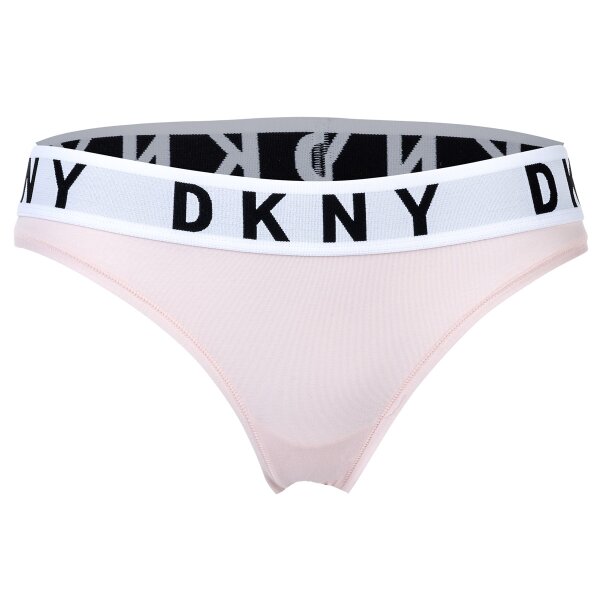 DKNY Damen Slip - Brief, Cotton Modal Stretch, Logobund, einfarbig Rosa M