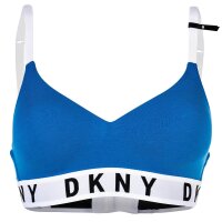 DKNY Damen Bustier  - Bra, Triangel BH, Logo, einfarbig Blau S