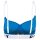 DKNY Damen Bustier  - Bra, Triangel BH, Logo, einfarbig Blau L