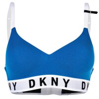 DKNY Damen Bustier  - Bra, Triangel BH, Logo, einfarbig Blau XL