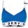 DKNY Damen Bustier  - Bra, Triangel BH, Logo, einfarbig Blau XL