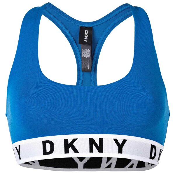 DKNY Damen Bustier  - Bra, BH, Racer Back, Logo, einfarbig Blau 2XL