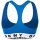 DKNY Women Bustier - Bra, BH, Racer Back, Logo, solid Color Blue 2XL(XX-Large)