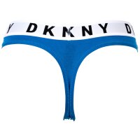 DKNY Womens String - Tanga, Cotton Modal Stretch, Logo Waistband, uni Blue XL (X-Large)