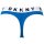DKNY Womens String - Tanga, Cotton Modal Stretch, Logo Waistband, uni Blue XL (X-Large)