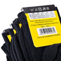 YOURBASICS Mens socks, 5-pack - work socks, high quality cotton blend, solid color Black 43-46