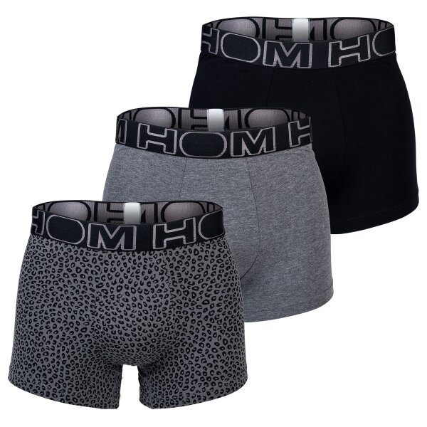 HOM Herren Trunks, 3er Pack - Bruce #2, Boxer Briefs, Baumwolle, einfarbig