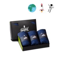 Von Jungfeld 3er Pack Herren Socken - Motivsocken, Geschenkbox, gemischte Farben Orbit 39-42