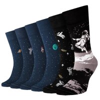 Von Jungfeld Men Socks, 6-pack - Motive Socks, Gift Box, mixed Colours