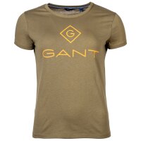 GANT Damen T-Shirt - D1 Color Lock Up T-Shirt, Rundhals,...