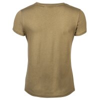 GANT Damen T-Shirt - D1 Color Lock Up T-Shirt, Rundhals, kurzarm, Baumwolle, Print, einfarbig Khaki XS