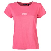 GANT Damen T-Shirt - D1. Gant Logo T-Shirt, Rundhals, kurzarm, Baumwolle, einfarbig