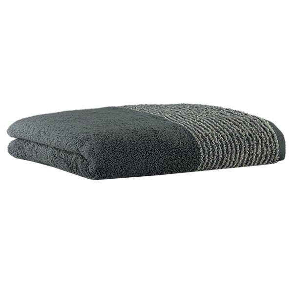 CAWÖ Handtuch - Luxury Home, C Two-Tone, Walkfrottier Schiefer 50x100cm