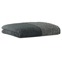 CAWÖ Handtuch - Luxury Home, C Two-Tone, Walkfrottier Schiefer 50x100cm