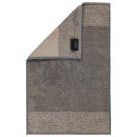 CAWÖ Guest towel - Luxury Home, C Two-Tone, terry towelling Graphite 30x50cm