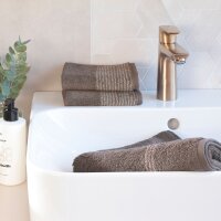 CAWÖ Guest towel, 3-pack - Luxury Home, C Two-Tone, terry towelling Graphite 30x50cm