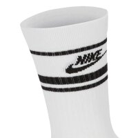 NIKE Unisex 3-Pack Sports Socks - Everyday Essential Stripe, uni White/Black 34-38 (UK 2-5)