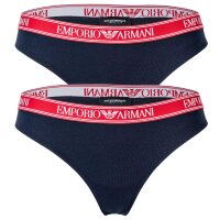 EMPORIO ARMANI Women Brazilian Briefs 2-Pack - Slips, Stretch Cotton, plain