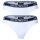 EMPORIO ARMANI Women Brazilian Briefs 2-Pack - Slips, Stretch Cotton, plain