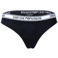 EMPORIO ARMANI Damen Brazilian Briefs, 2er Pack - Slips, Stretch Cotton, einfarbig Schwarz M