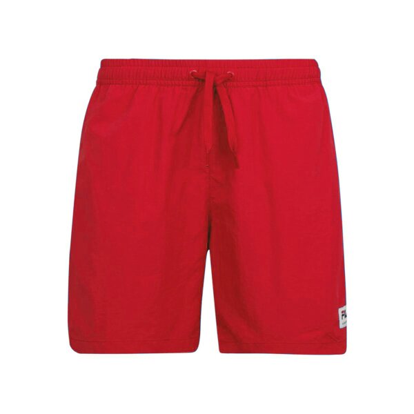 FILA mens swim shorts - STADE, Woven Boxer, swim shorts, logo, plain Red S (Small)