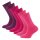 ewers Kinder Unisex Socken, 6er Pack - Basic, Baumwolle, einfarbig Pink/Lila 35-38
