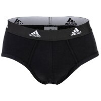 adidas Herren Slip, 3er Pack - Briefs, Active Flex Cotton, Logo, einfarbig Schwarz S
