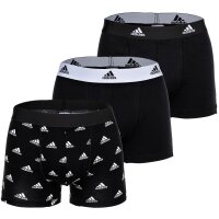 adidas Herren Boxershorts, 3er Pack - Trunks, Active Flex Cotton, Logo, einfarbig
