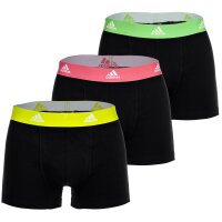 adidas Herren Boxershorts, 3er Pack - Trunks, Active Flex Cotton, Logo, einfarbig