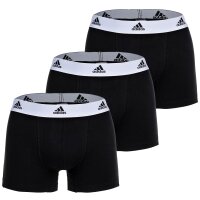 adidas Herren Boxershorts, 3er Pack - Trunks, Active Flex Cotton, Logo, einfarbig