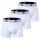 adidas Herren Boxershorts, 3er Pack - Trunks, Active Flex Cotton, Logo, einfarbig
