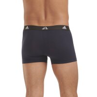 adidas Herren Boxershorts, 3er Pack - Trunks, Active Flex Cotton, Logo, einfarbig Schwarz M