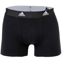 adidas Mens Boxer Shorts, 3-Pack - Trunks, Active Flex Cotton, Logo, plain Black M (Medium)