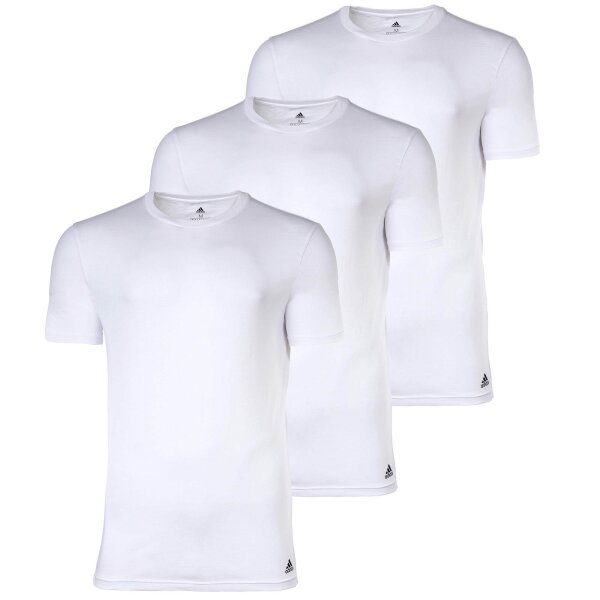 adidas Herren T-Shirt, 3er Pack - Active Core Cotton, Rundhals, Crew Neck, uni Weiß 2XL
