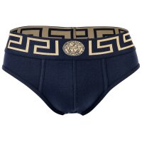 VERSACE Mens Briefs, 2-Pack - TOPEKA, cotton, solid color Dark blue/White L (Large)