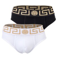 VERSACE Mens Briefs, 2-Pack - TOPEKA, cotton, solid color Black/White 2XL (XX-Large)