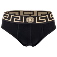 VERSACE Mens Briefs, 2-Pack - TOPEKA, cotton, solid color Black/White 2XL (XX-Large)