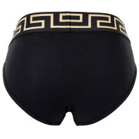 VERSACE Herren Slip, 3er Pack - TOPEKA, Baumwolle, einfarbig Schwarz/Dunkelblau/Weiß M