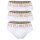 VERSACE Mens Briefs, 3-Pack - TOPEKA, cotton, solid color White M (Medium)