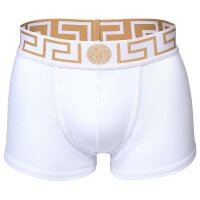 VERSACE Herren Trunks, 3er Pack - TOPEKA, Baumwolle, einfarbig Weiß S