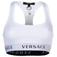 VERSACE Womens Bustier - Underwear, Bralette Bra, Cotton, Logo Waistband, Solid Color