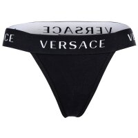 VERSACE Ladies Thong - Underwear, Thong, Cotton, Logo Waistband, solid color