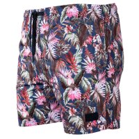 JOOP! Jeans Herren Badehose - Bademode, Badeshort, Polyester, Blätter, Papagei Tropic M
