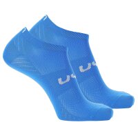 UYN Unisex Sneaker Socken, 2er Pack - Essentials Sneaker Socken, Logo, einfarbig Blau 45-47