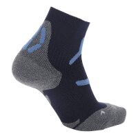 UYN Herren Trekking Quarter Socken - 2IN Low Cut Socks, Socken, Polyamid, Logo Blau/Grau 45-47