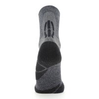 UYN Herren Trekking Socken - 2IN Merino Socks, Wandersocken, Merino, Logo Schwarz/Grau 45-47